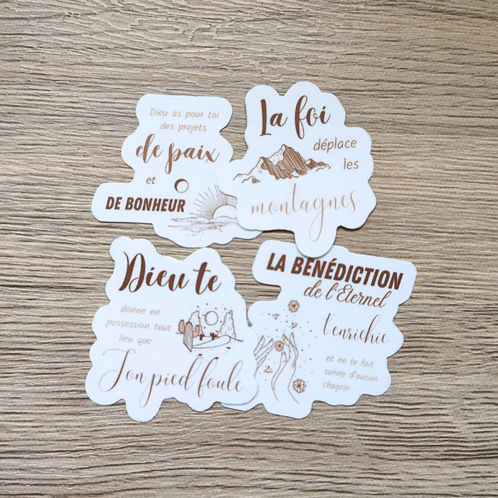 fichier représentant 4 stickers avec des versets bibliques