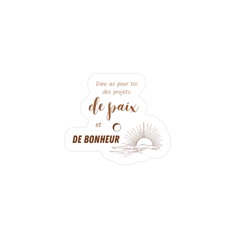 STICKER PAIX ET BONHEUR